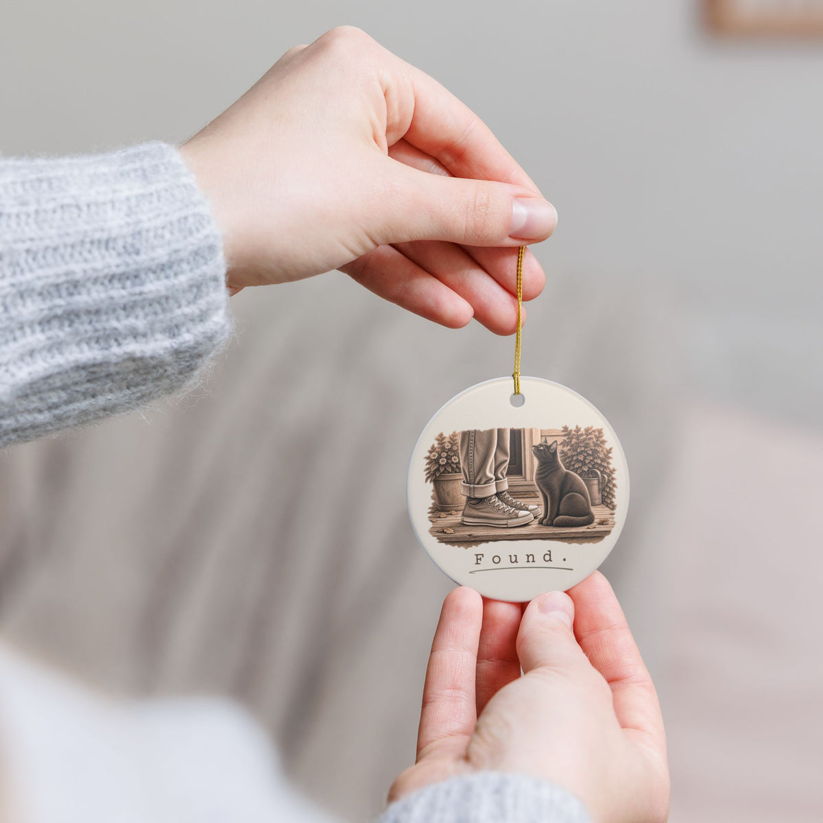 Found. Ceramic Keepsake Ornament 2026 Cat
