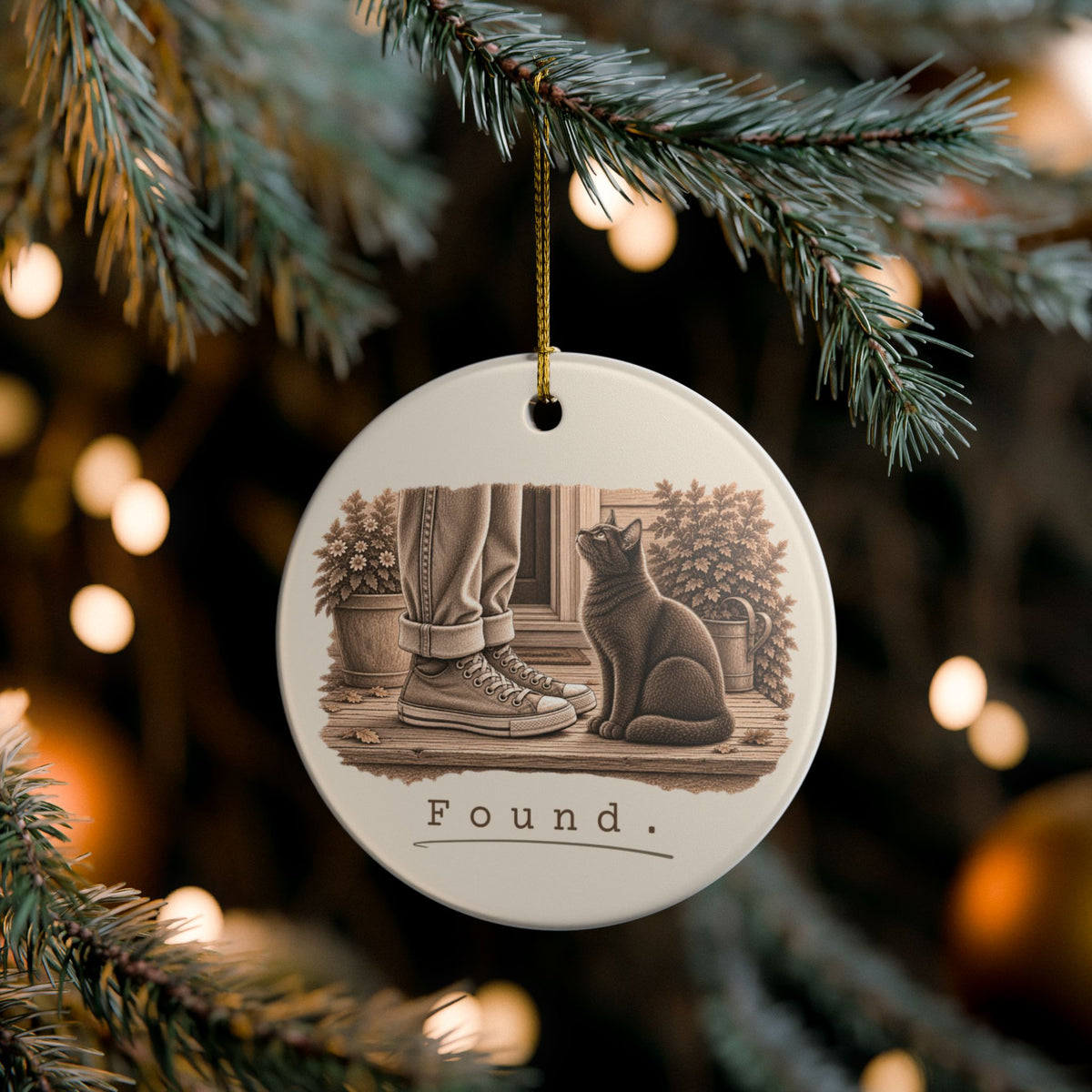Found. Ceramic Keepsake Ornament 2026 Cat