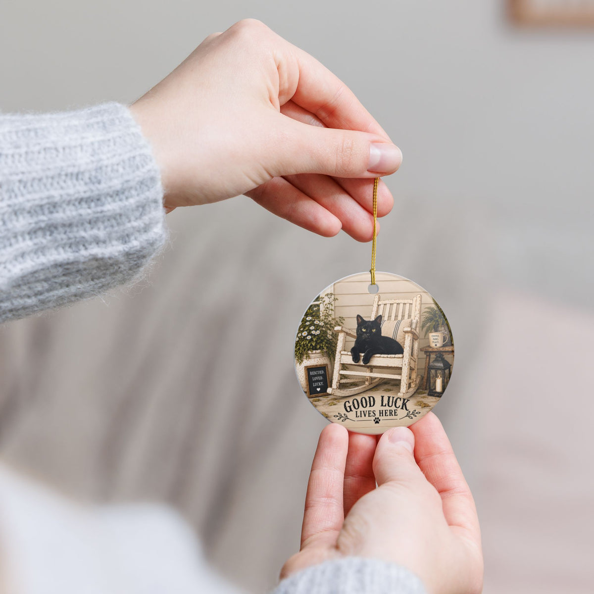Good Luck Lives Here Ceramic Keepsake Ornament (2026)