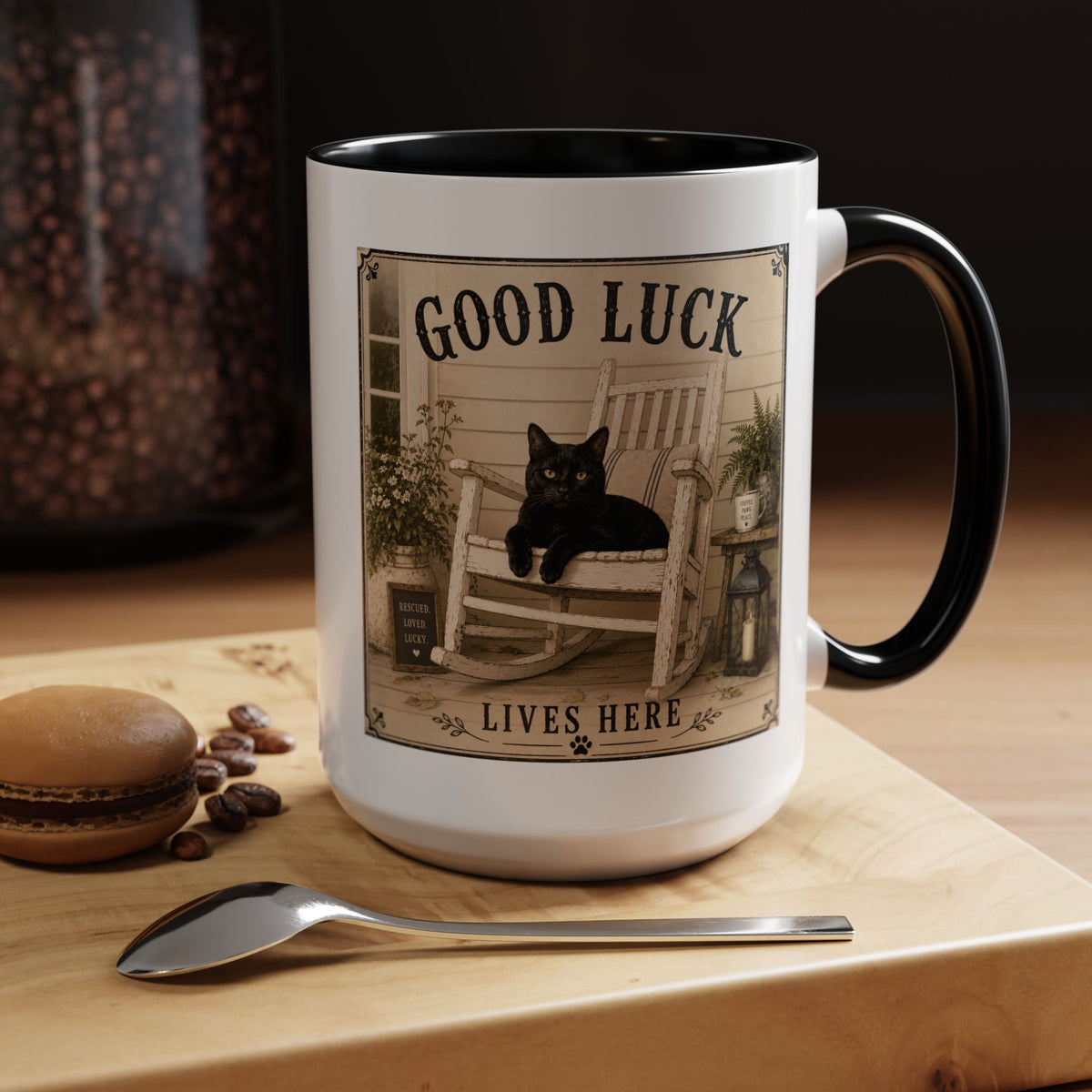 Good Luck Lives Here Ceramic Mug (15oz)