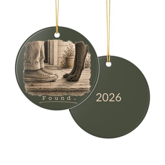 Found. Ceramic Keepsake Ornament (2026) Dark Dog