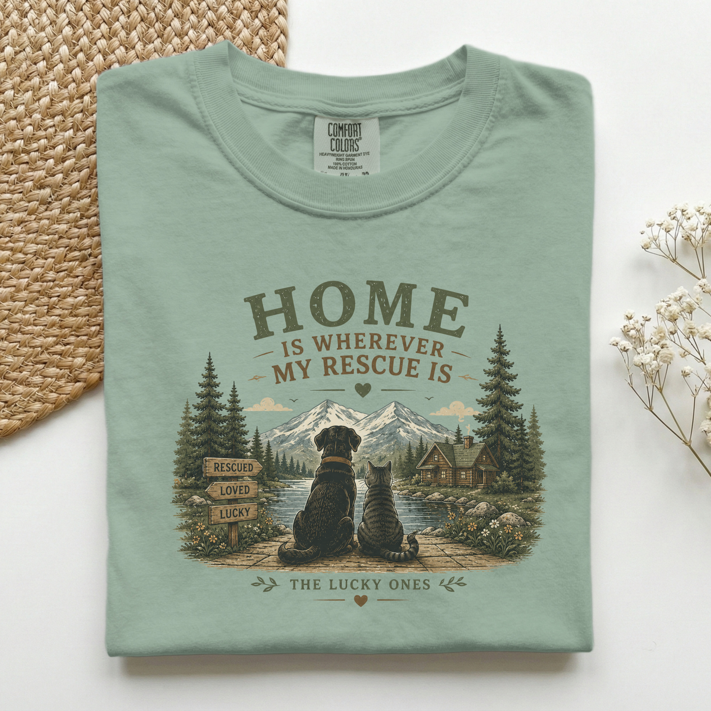 Home is Where My Rescue Is Premium T-Shirt