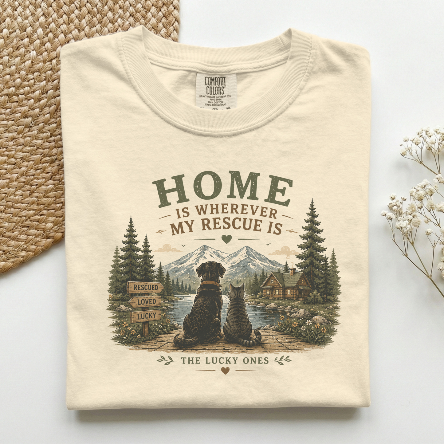 Home is Where My Rescue Is Premium T-Shirt