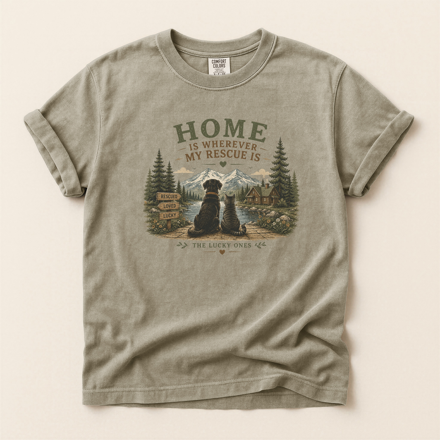 Home is Where My Rescue Is Premium T-Shirt