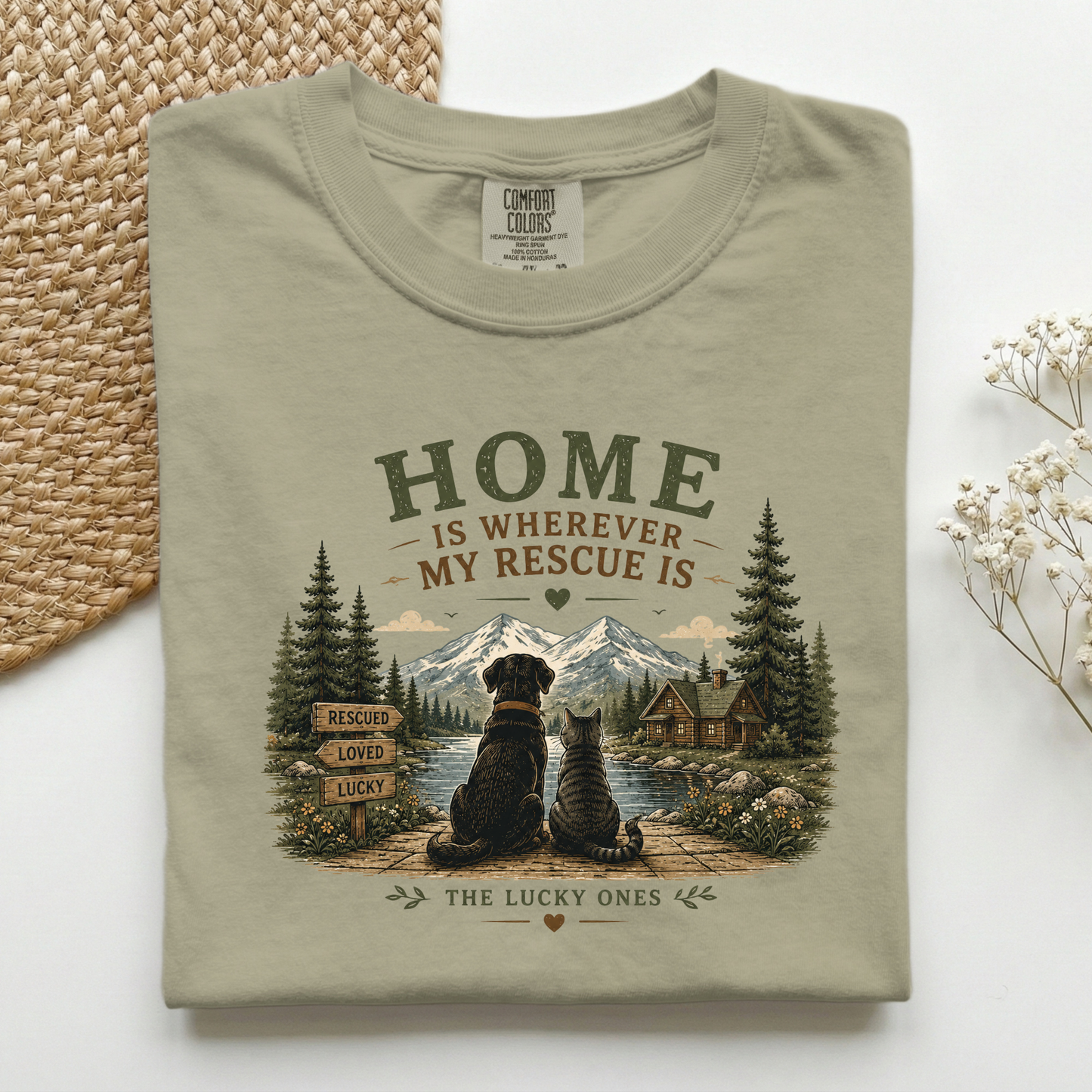 Home is Where My Rescue Is Premium T-Shirt