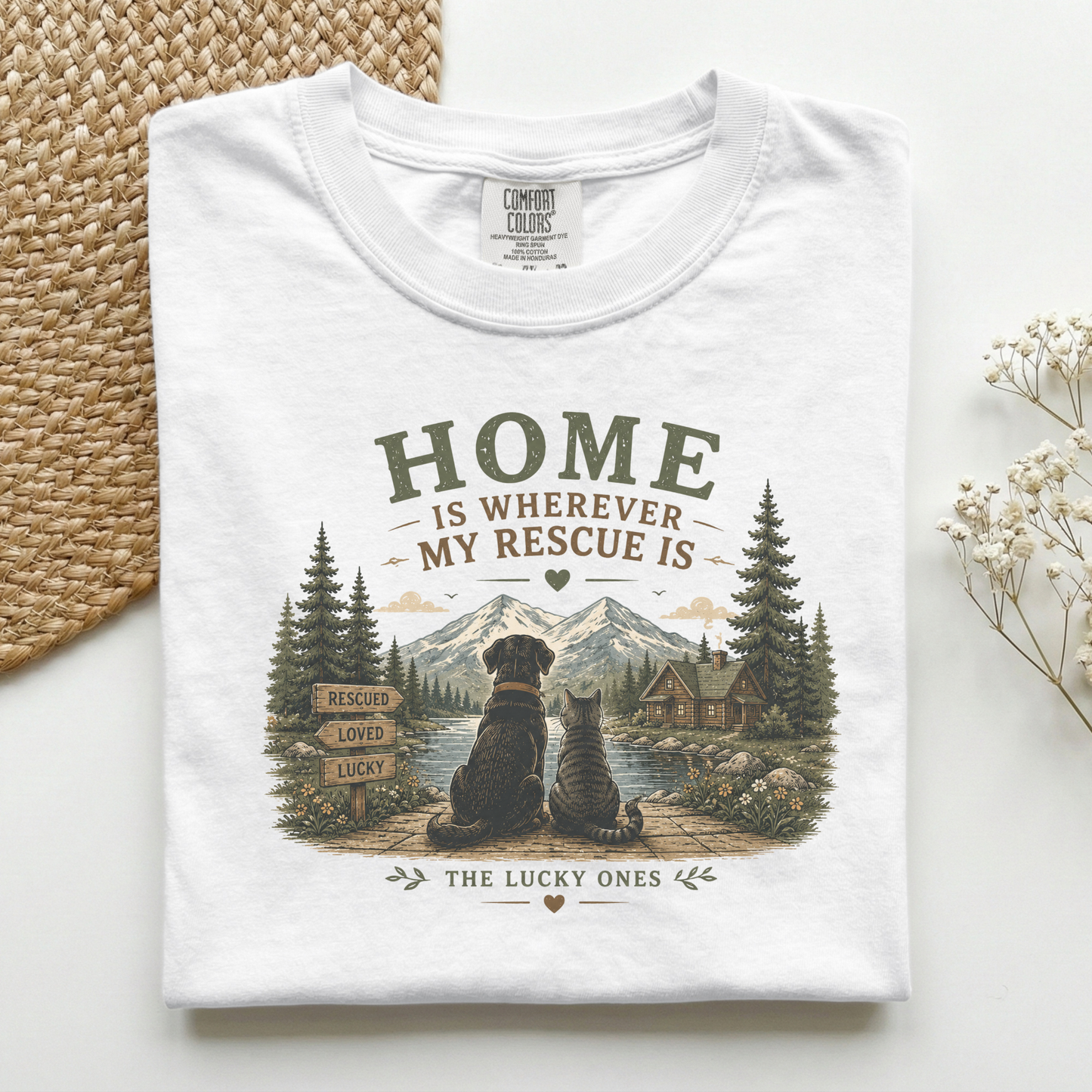 Home is Where My Rescue Is Premium T-Shirt